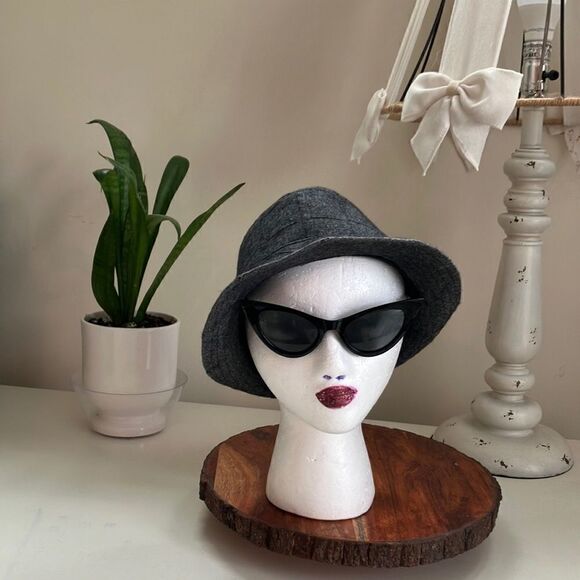 NICOLE MARCIANO Wool Blend Fedora Hat - Picture 1 of 8